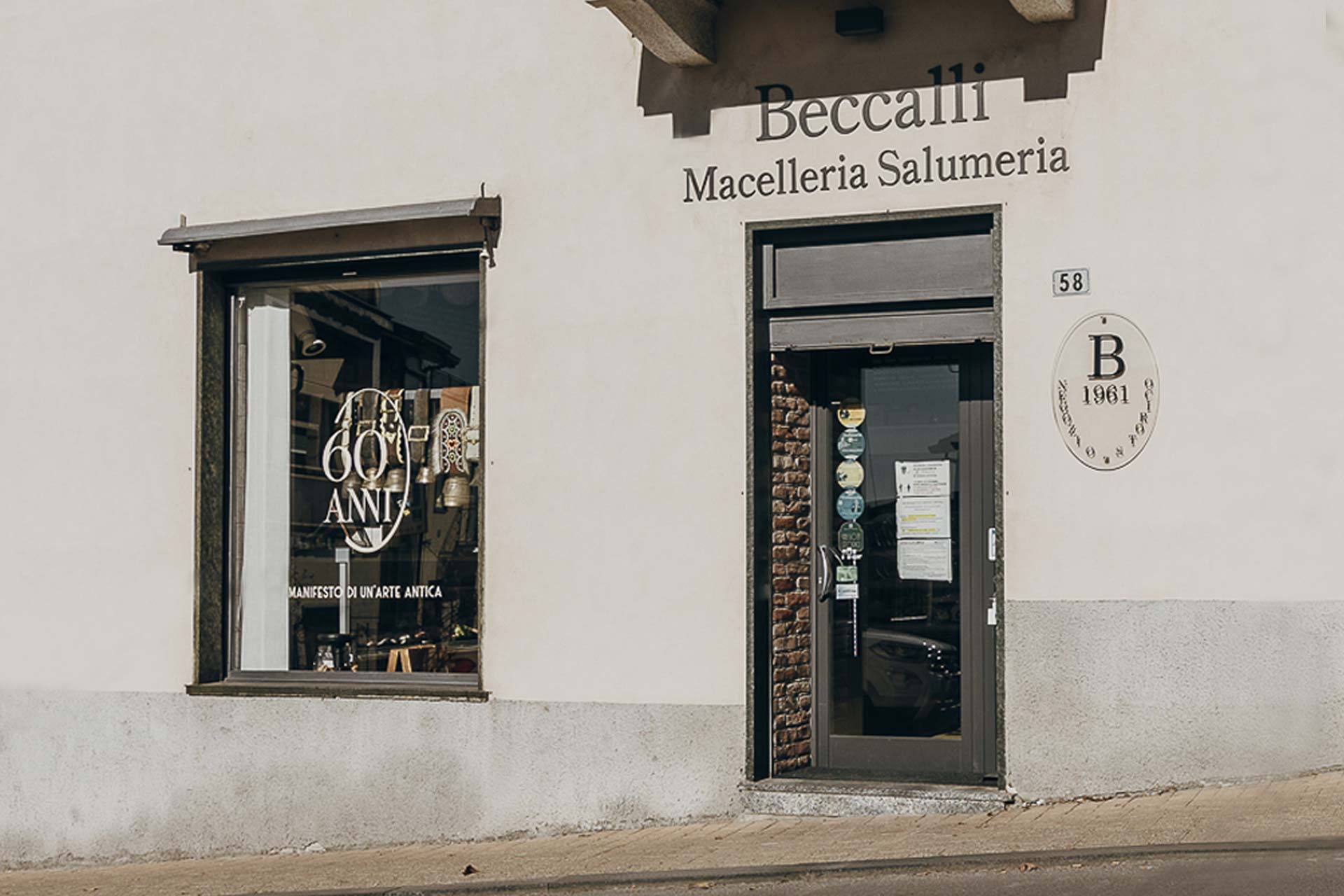 Esterno Macelleria Salumeria Beccalli a Lecco